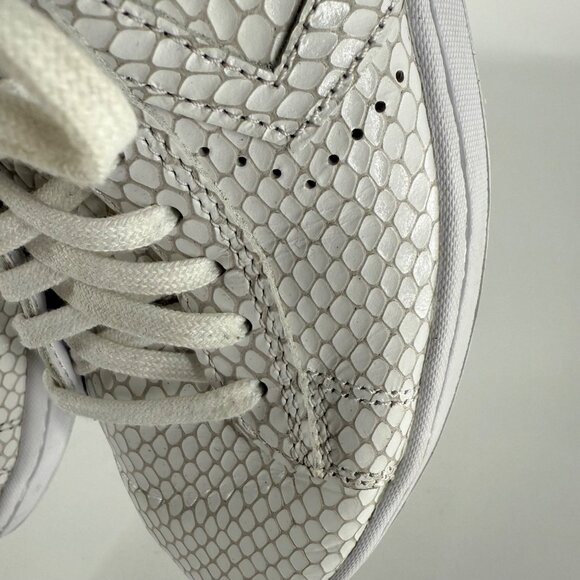 Converse All Star White Leather Snakeskin Texture Sneakers W/ Lunarlon US 7.5 - Picture 8 of 10